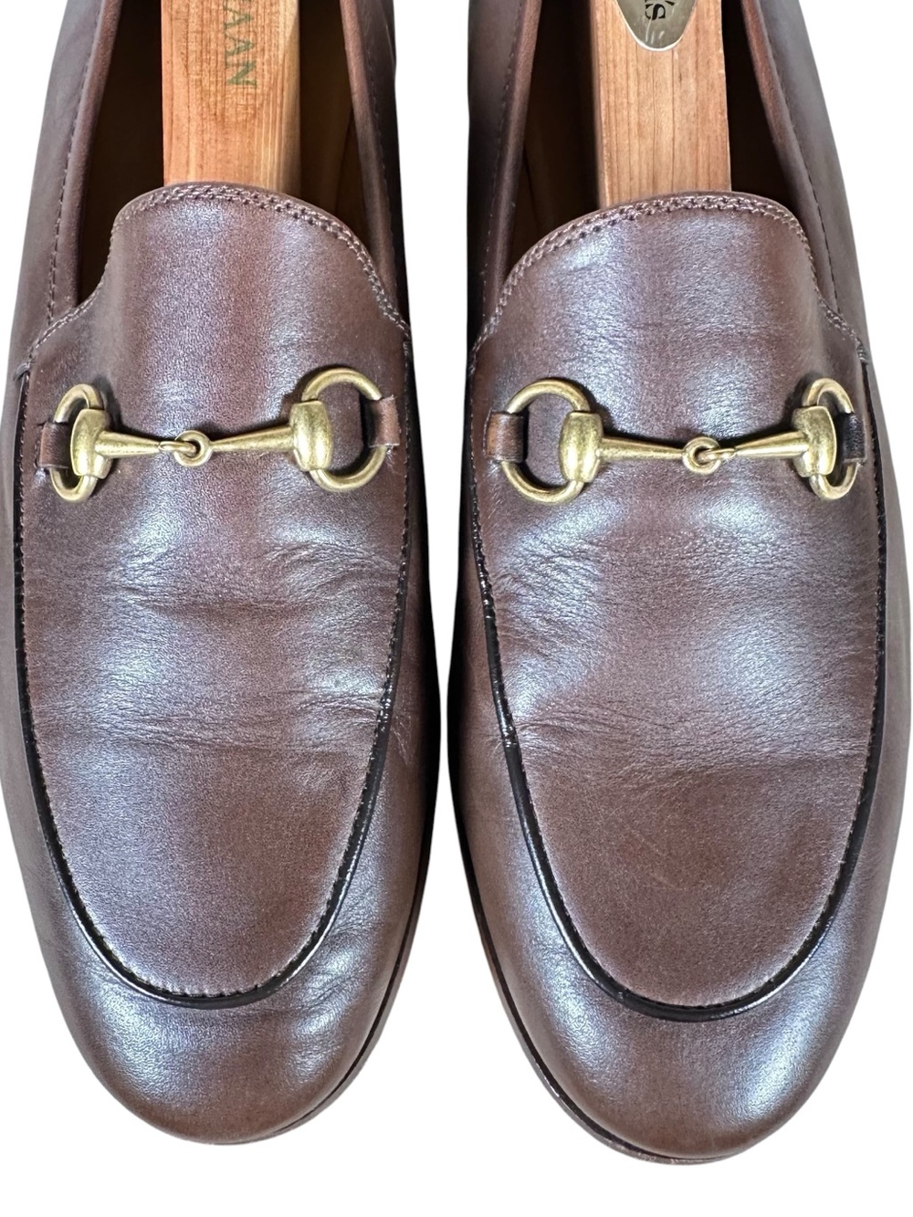 GUCCI Jordaan Horsebit loafer in dark brown leather - Picture 7 of 11